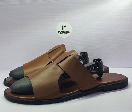 Pongol Bespoke Leather Slip-Ons - Brown